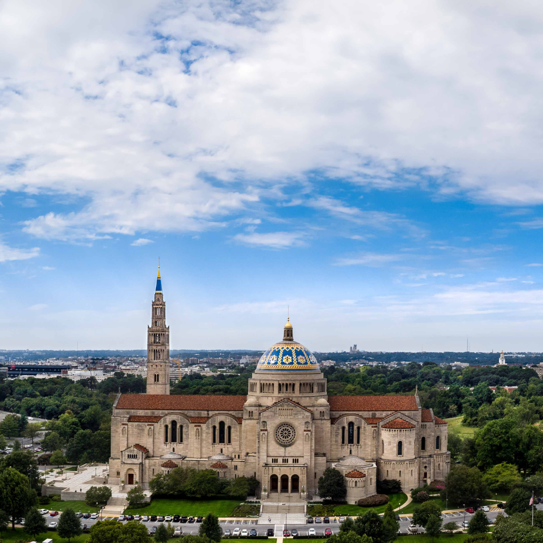 Basilica Exterior cloudy day