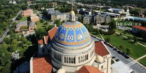 Basilica Great Dome exterior drone