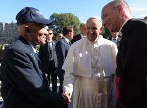 Walter Robinson with Pope Francis