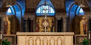 Crypt church altar