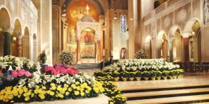 Basilica Sanctuary decorated for Easter