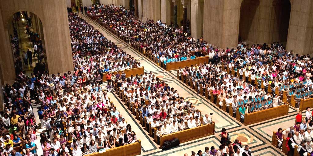 Filipino Catholic Community attending Pilgrimage event