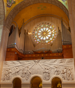 Great Upper Church Organ with Universal Call to Holiness bas-relief