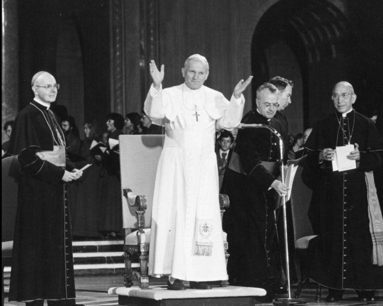 Pope John Paul II visits the Basilica