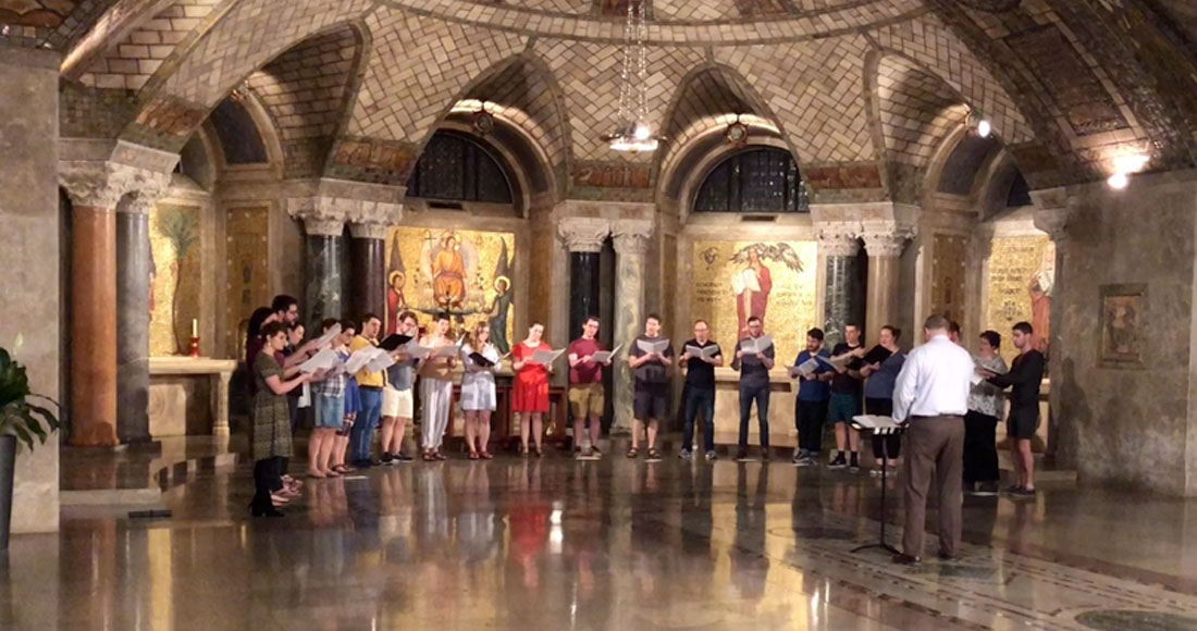 Basilica choir rehearsal crypt church