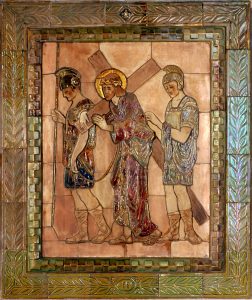 2nd station of the cross- jesus bears his cross