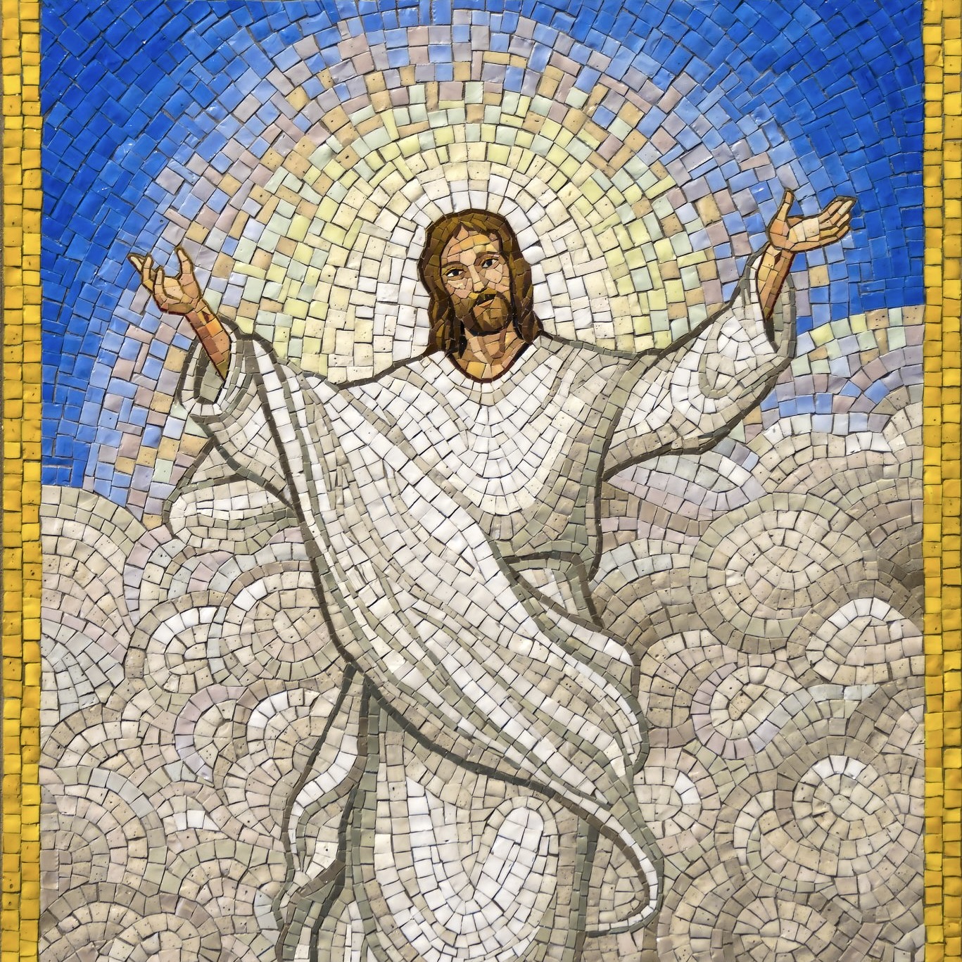 A mosaic of Jesus' Ascension