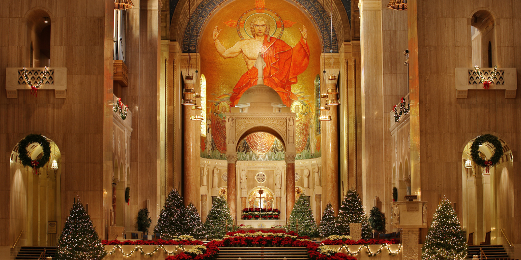 Great Upper Church of the Basilica at Christmas