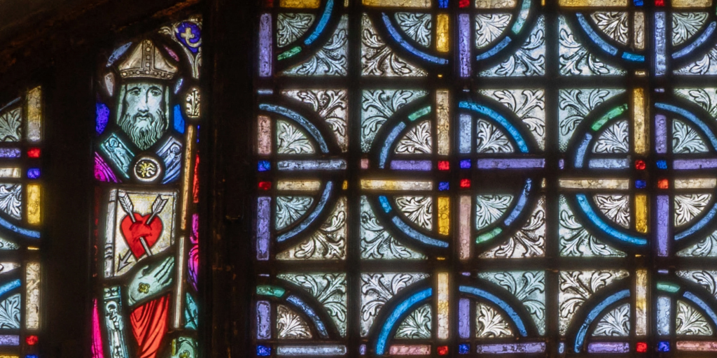 Augustine stained glass