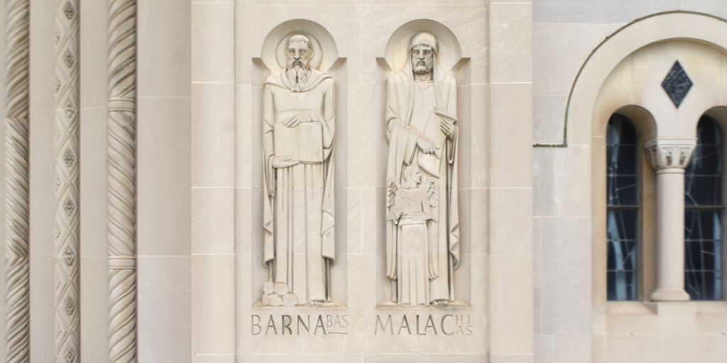 Barnabas and Malachi in the South Entrance of the Basilica
