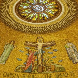 crucifixion blessed sacrament chapel mosaic