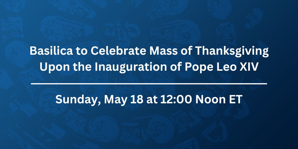 Press release banner for the Mass of Thanksgiving upon the inauguration of Pope Lei XIV