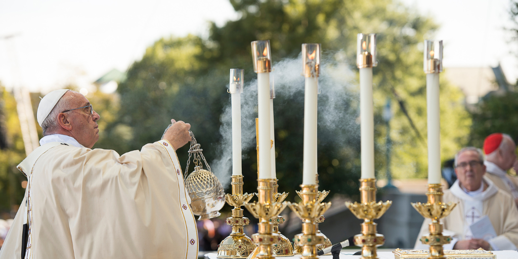 Pope Francis with incense