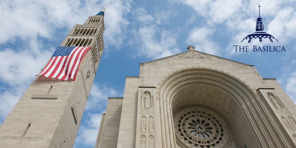 basilica with flag