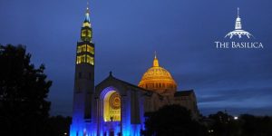 Basilica lights it blue