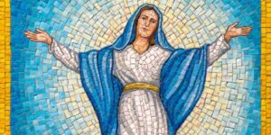 rosary garden assumption mosaic