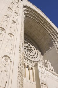 Moses appears in the South Façade of the Basilica