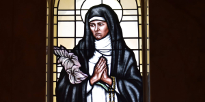Catherine of Siena stained glass