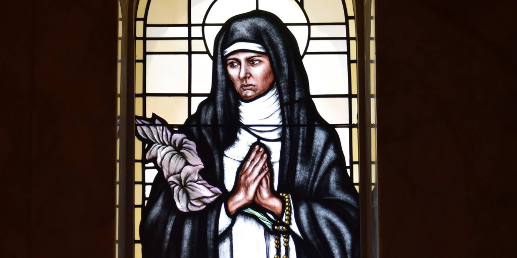 Catherine of Siena stained glass
