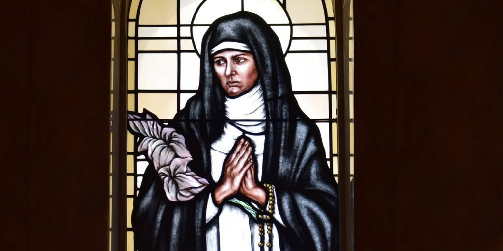 Catherine of Siena stained glass