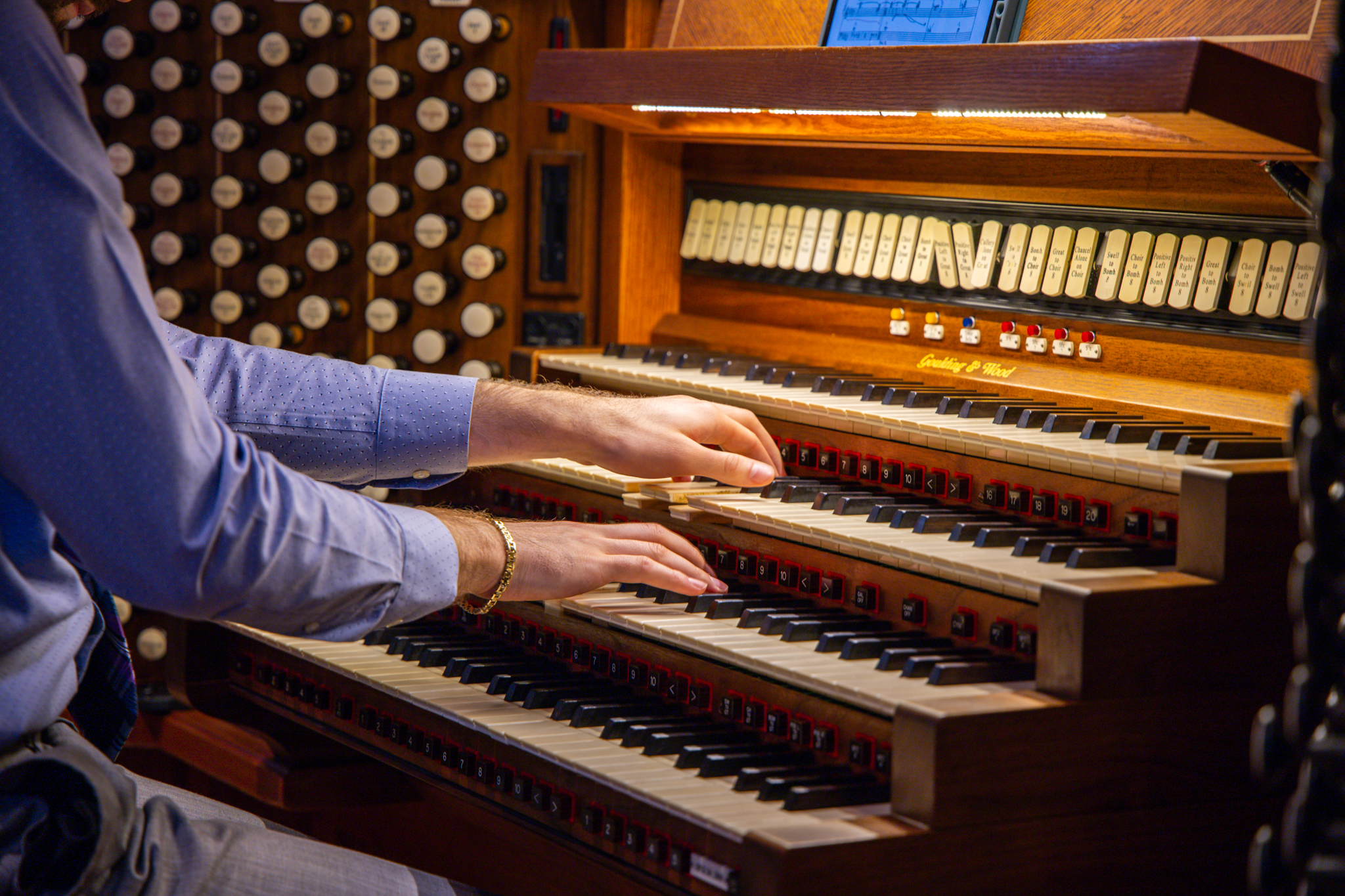 Adam Chlebek plays organ