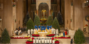 Christmas Eve Mass is celebrated in the Sanctuary