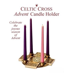 Celtic Cross advent candle Holder.