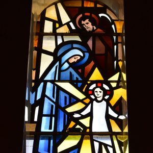 Holy Family Stained Glass Window