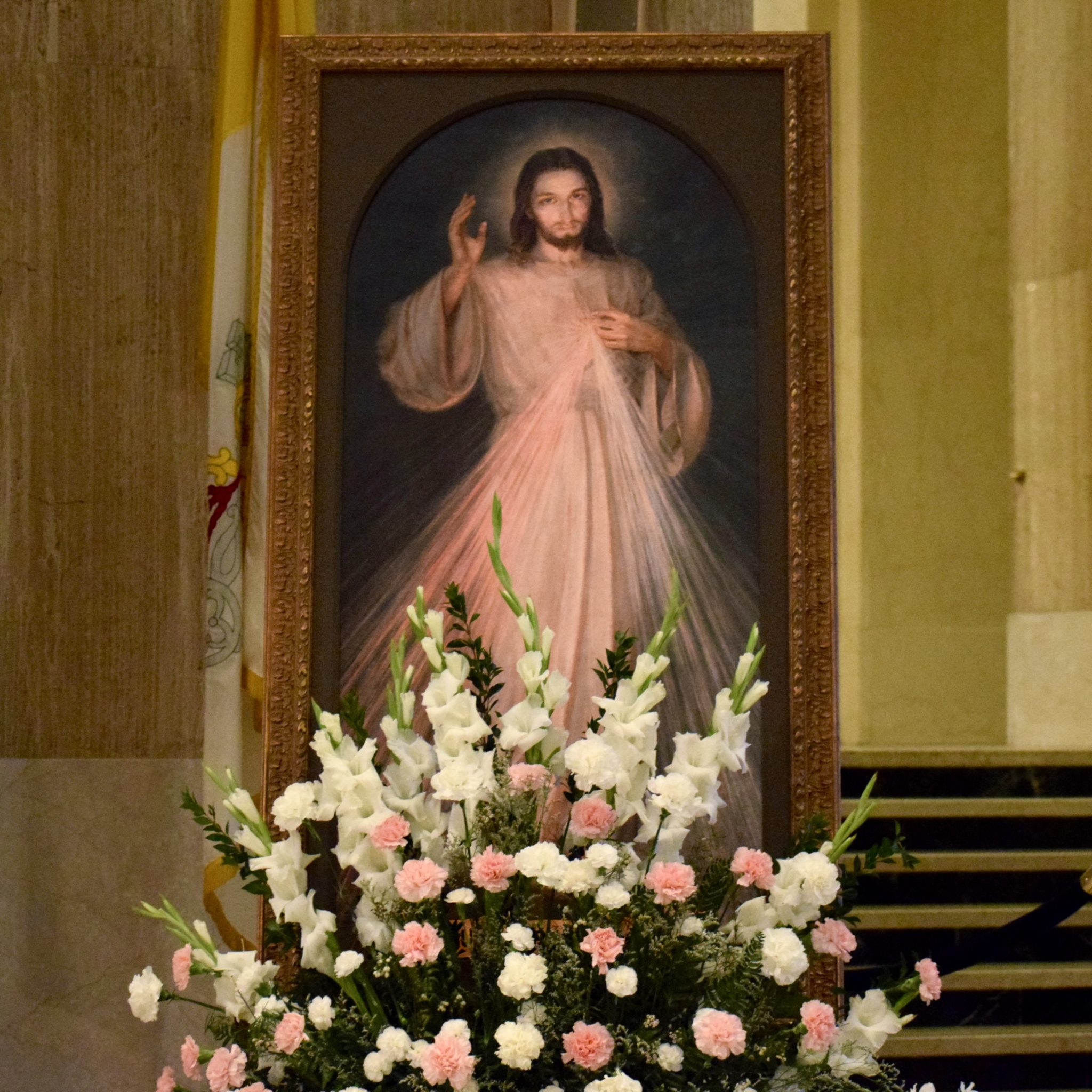 A painting of the Divine Mercy of Jesus