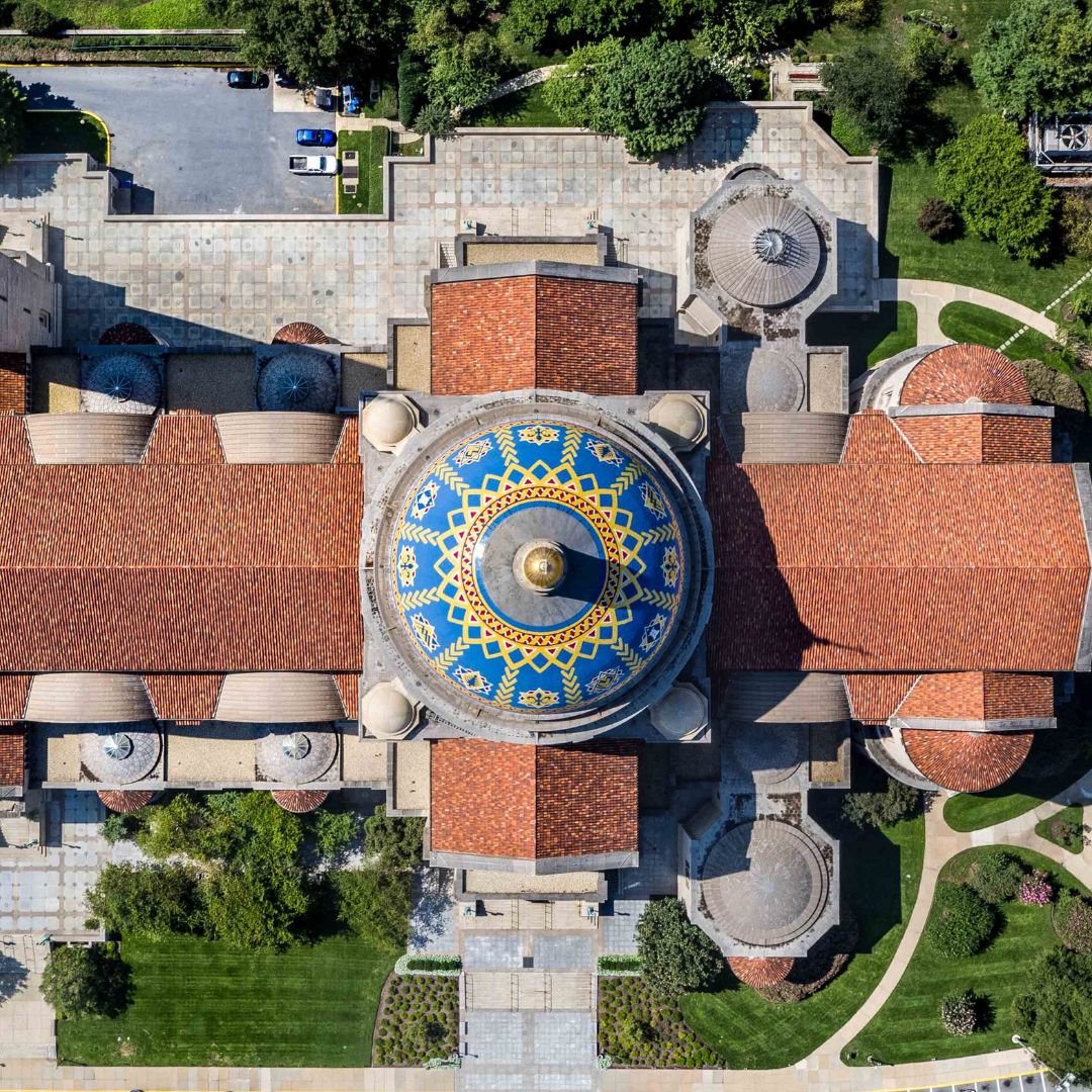 Exterior Drone Overhead of the Basilica