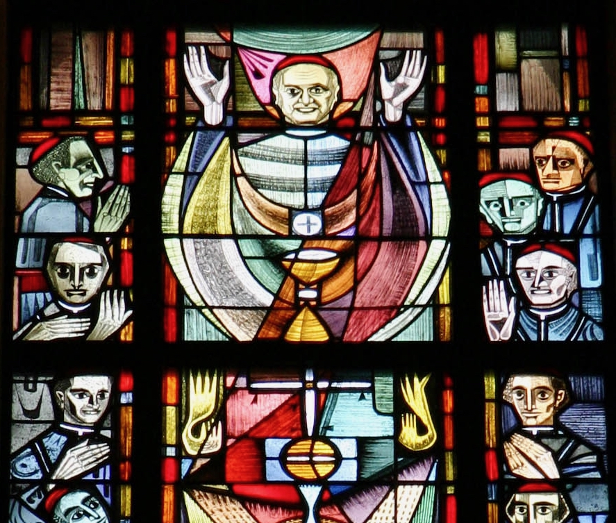 Pope Paul VI portrayed in the North Apse Ambulatory Window.