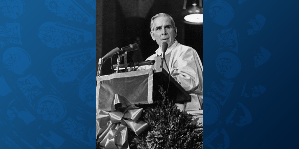 Blessed Fulton Sheen gives a message