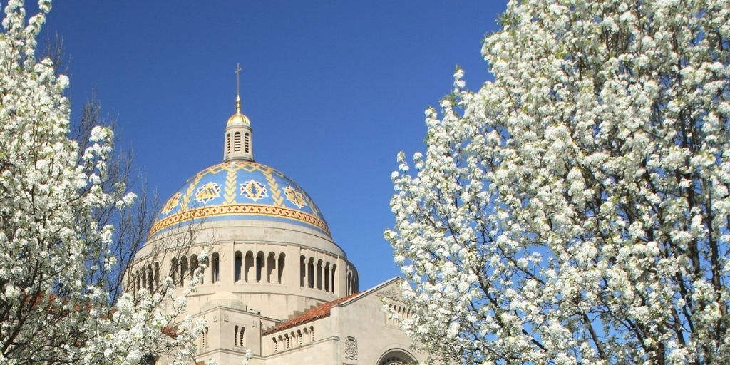 Basilica exterior spring