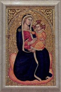 The Our Lady of Grace of Montenerro mosaic in the St. Louise de Marrilac Chapel