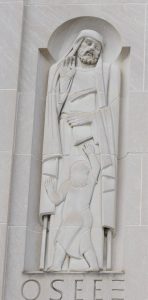 Hosea depicted in the exterior of the Basilica