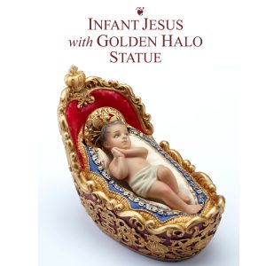 Infant Jesus with Golden Halo Statue.