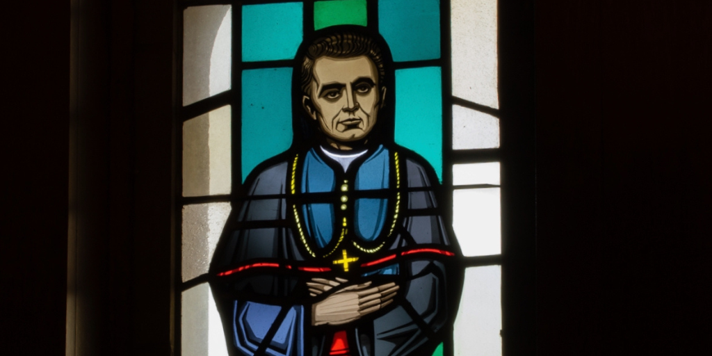 James Augustine Healy stained glass