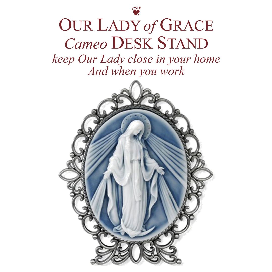 A desk plaque of Mary