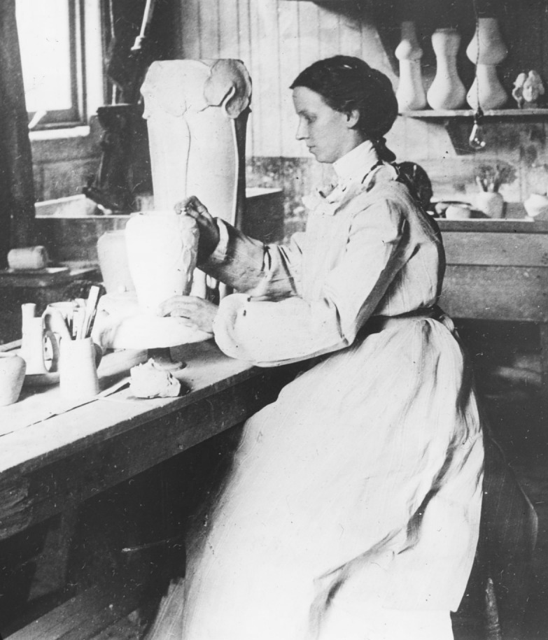 Mary Chase Perry at Pewabic Pottery, 1905