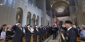 The colors are posted at the 2026 Memorial Mass