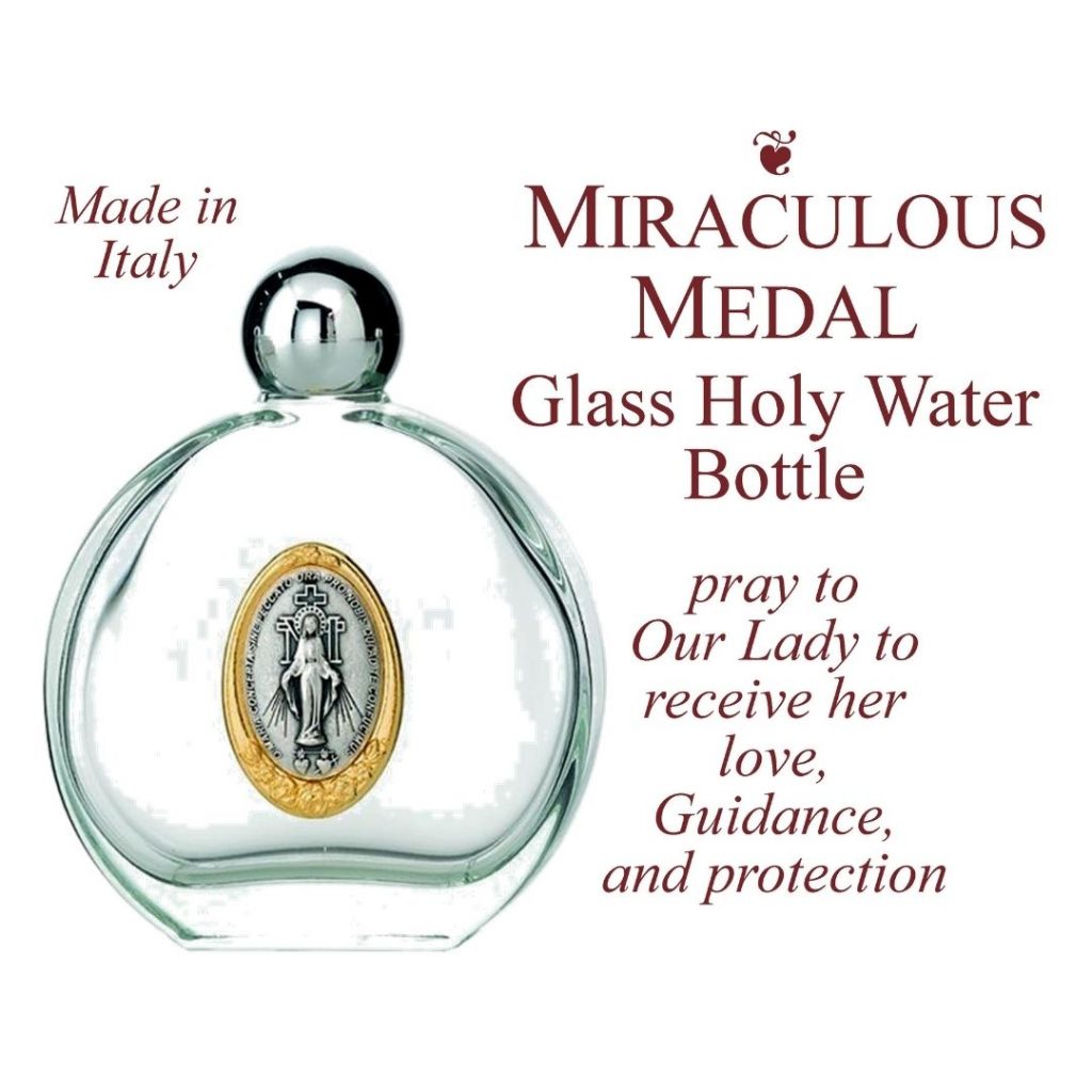 Miraculous Medal holy water bottle