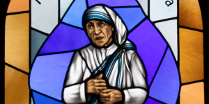 Mother Teresa stained glass