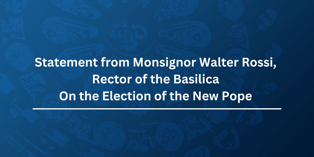 Press release banner declaring a statement from Monsignor Rossi on the election of the new pope