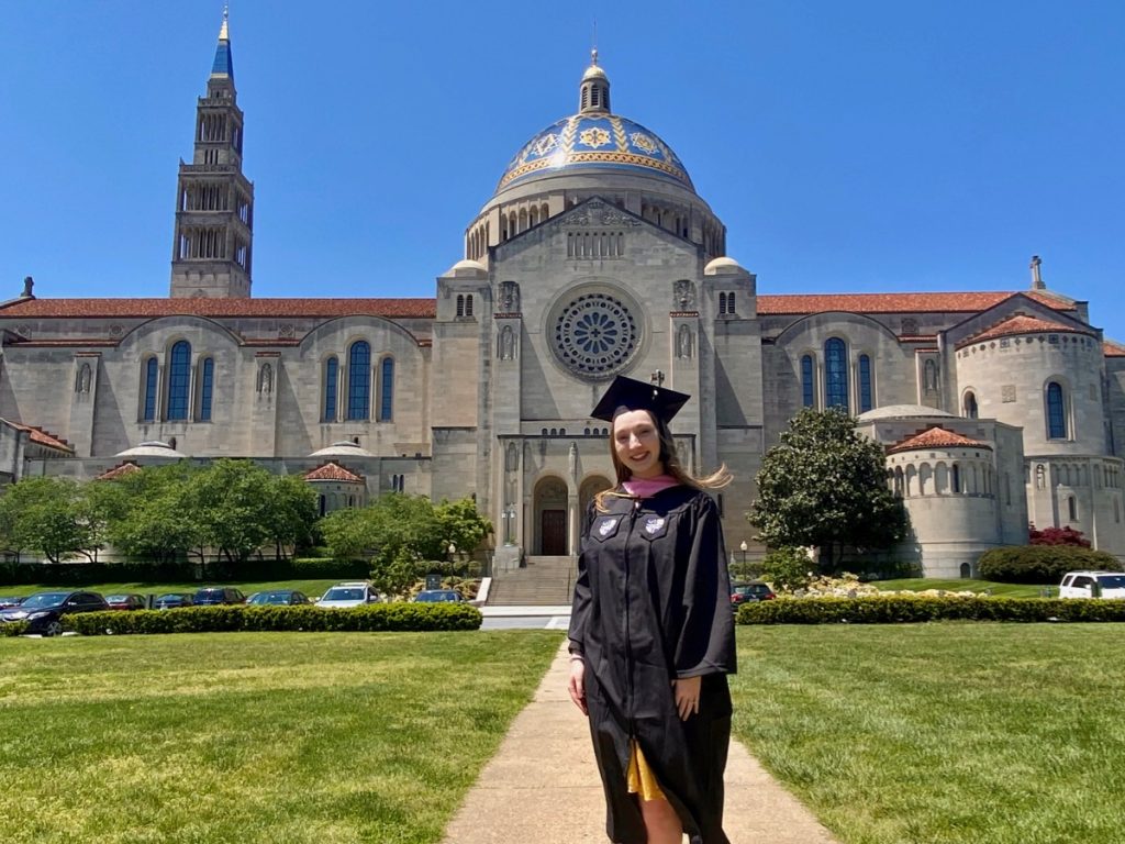 Sophia in front of the Basilica