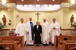 Sister Bernadette with Basilica priests