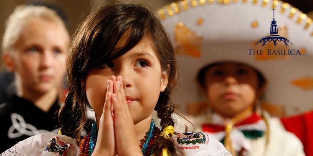 Pilgrimage child praying