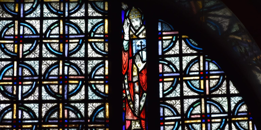 Pope Gregory stained glass
