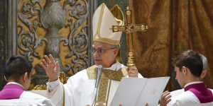 Pope Leo XIV celebrates his first Mass. Photo Credit: AP.