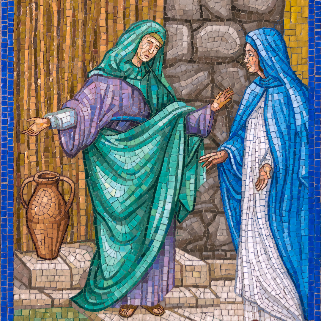 Mary and Elizabeth Rosary mosaic