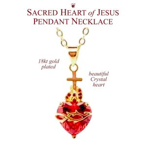 Sacred heart of Jesus pendant necklace.